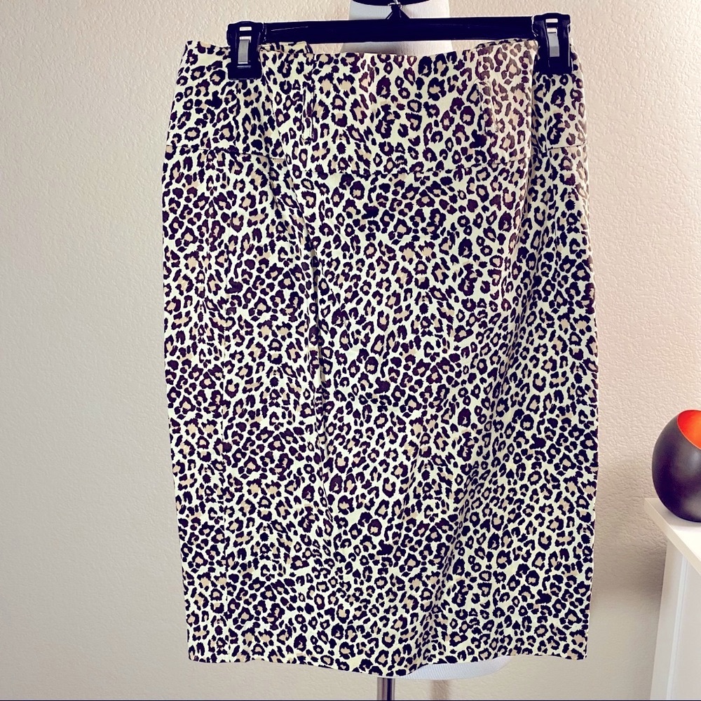 Sele Leopard Cotton Pencil Midi skirt Size 1/2